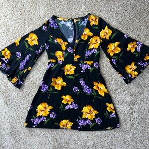 Forever 21 Black Floral Mini Dress